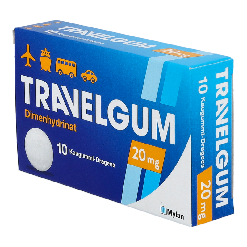Travelgum 20 mg – Kaugummi-Dragees