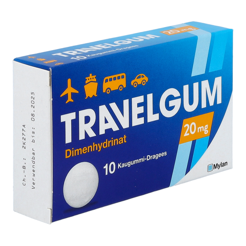 Travelgum 20 mg – Kaugummi-Dragees