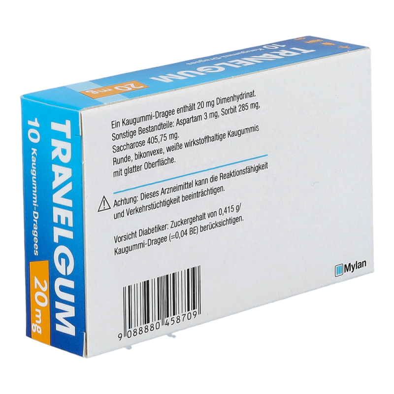 Travelgum 20 mg – Kaugummi-Dragees