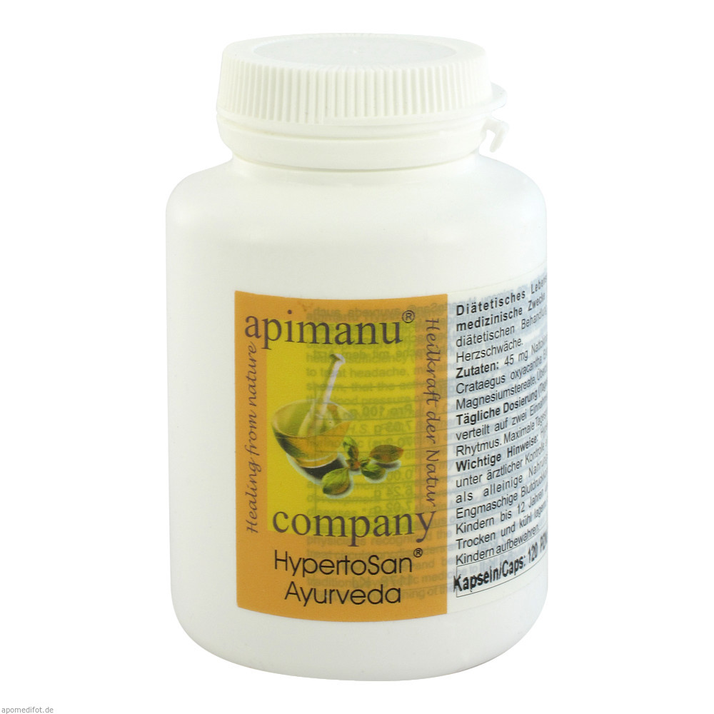 Apimanu Ayurveda Kapseln Hypertosan 120 Stk.