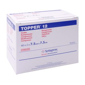 Systagenix Topper 12 Kompresse steril TS 80 Stk. 7,5 x 7,5 cm