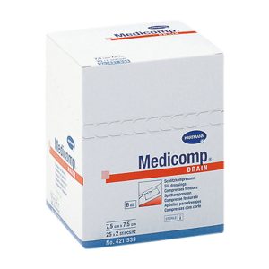 Hartmann Medicomp Drain 6-fach steril 50 Stk. 7,5 x 7,5 cm