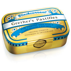 Grethers Pastillen Blackcurrant zuckerfrei 110 g