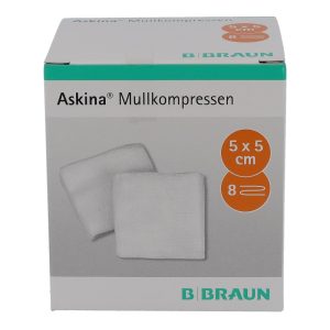 Mullkompresse Askina 8-fach steril 50 Stk. 25 X 2 5 x 5 cm