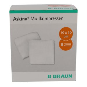 Mullkompresse Askina 8-fach steril 50 Stk. 25 X 2 10 x 10 cm