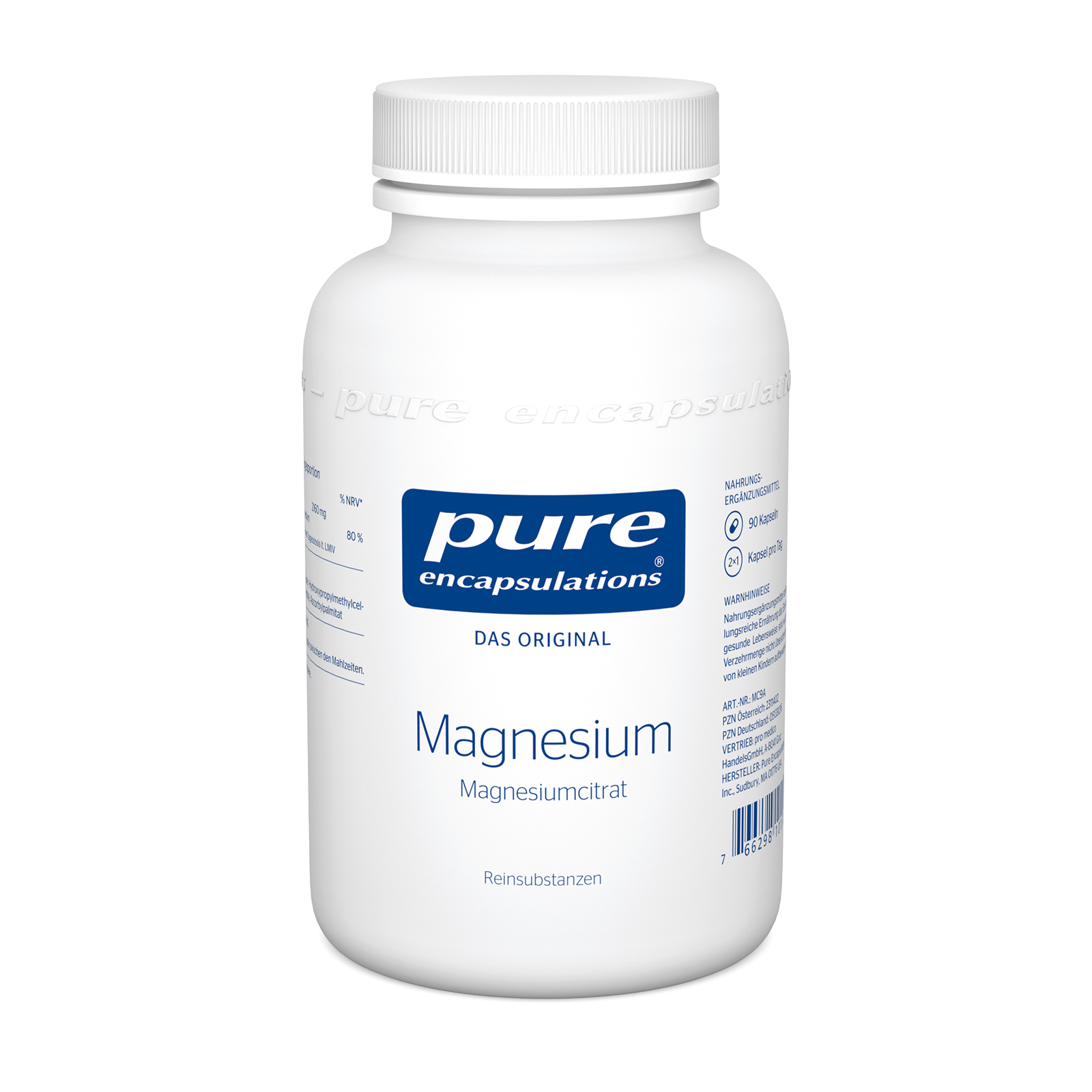 Pure Encapsulations Magnesium Citrat 90 Stk.