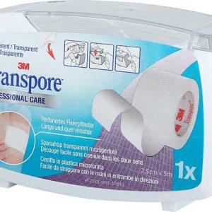 3M Transpore transparentes Kunststoffpflaster mit Spender 1 Stk. 5 m x 25 mm