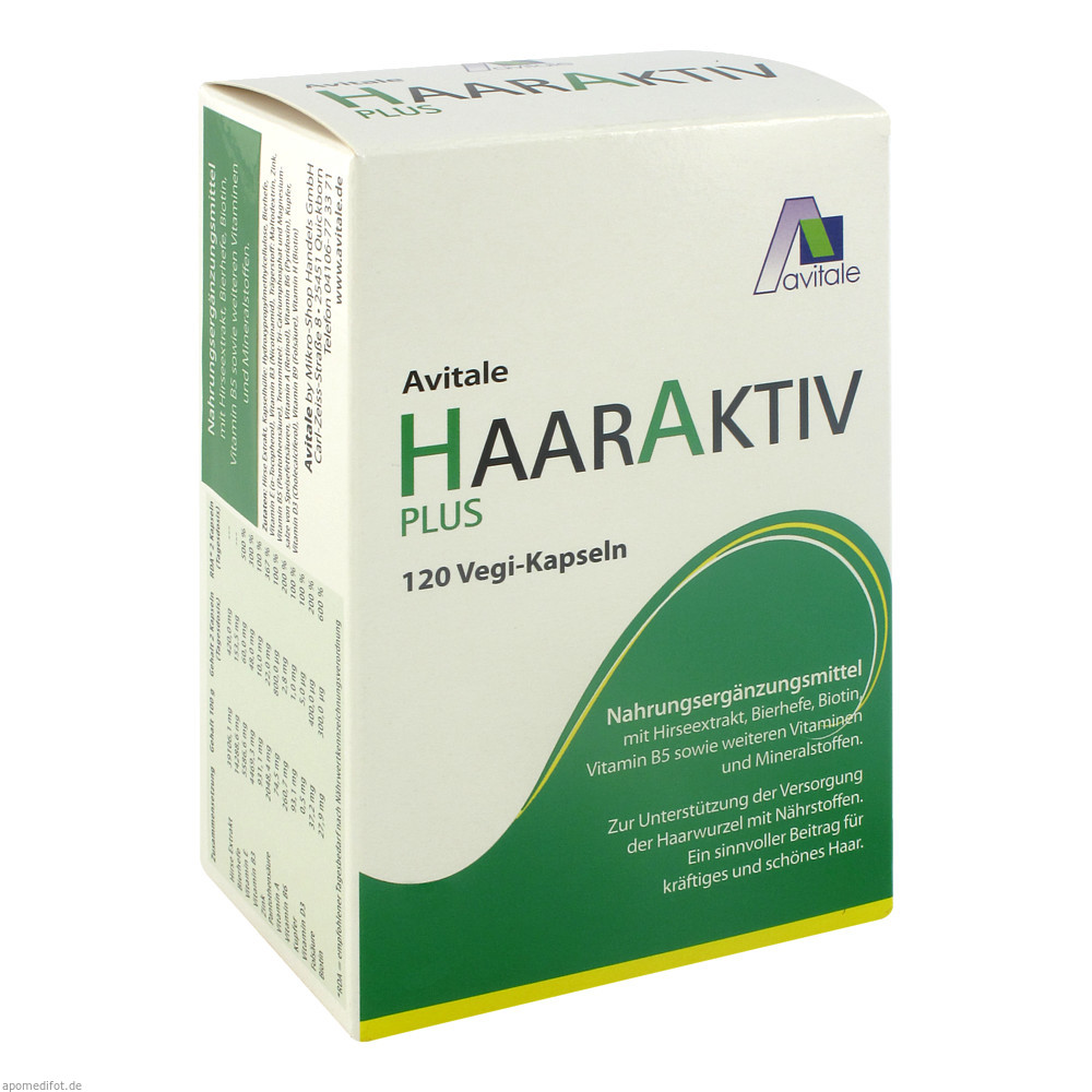 Avitale Haar Aktiv Plus Vegi Kapseln 120 Stk.