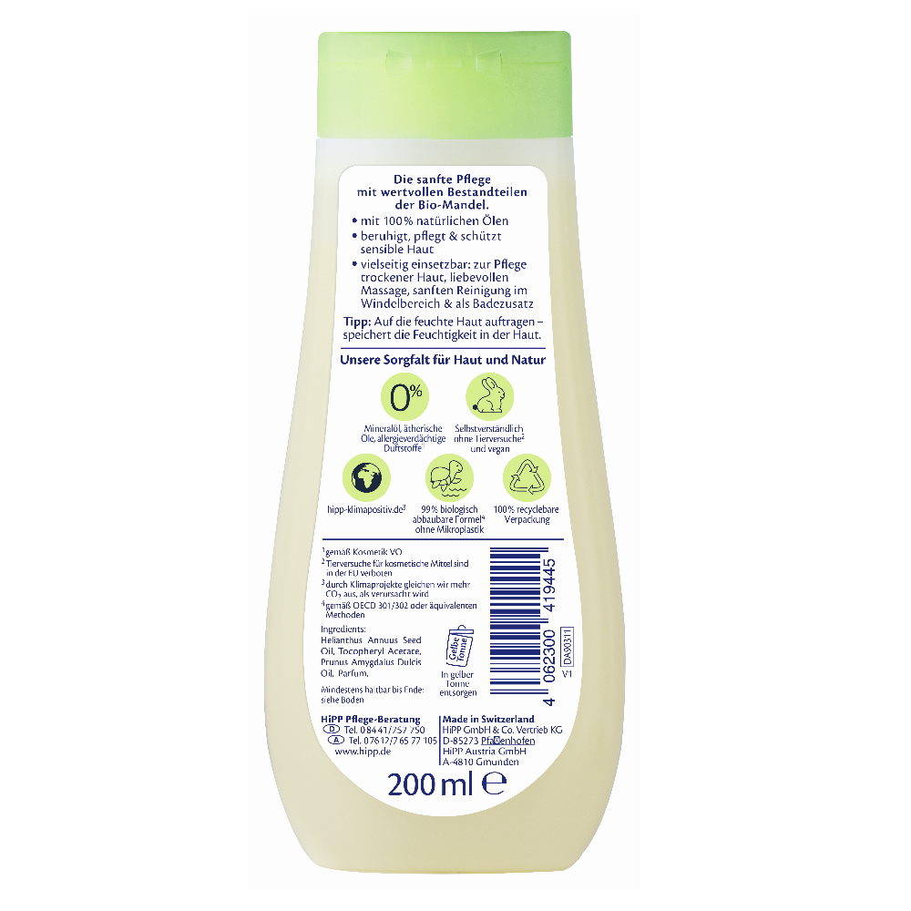 Hipp Babysanft Pflegeöl 9600 200 ml