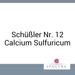 Schüßler Nr. 12 Calcium Sulfuricum Spagyra D 6 Globuli 20 ml