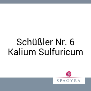 Schüßler Nr. 6 Kalium Sulfuricum Spagyra 20 ml D 6 Globuli