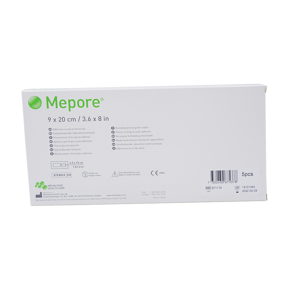 Mölnlycke Mepore Verband Steril pharm 5 Stk. 9 x 20 cm