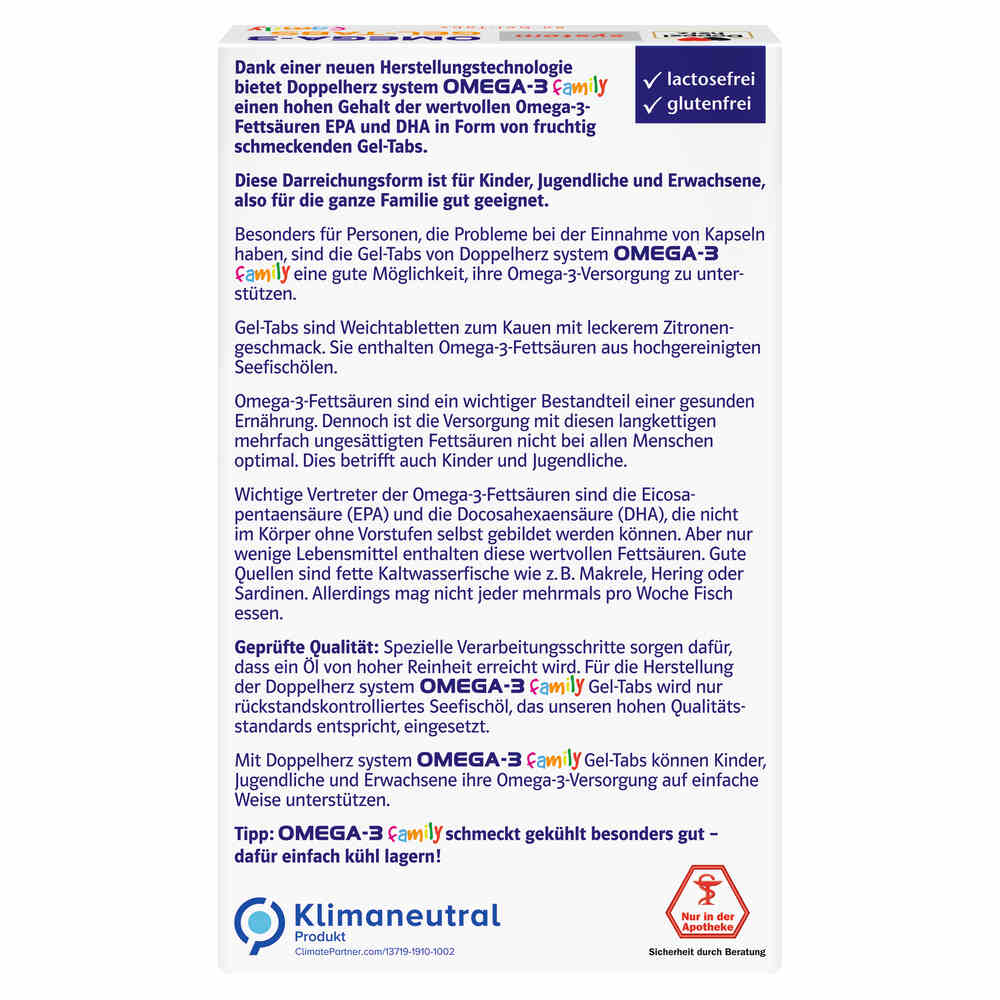 Doppelherz Omega-3 Gel Tabs family 60 Stk.