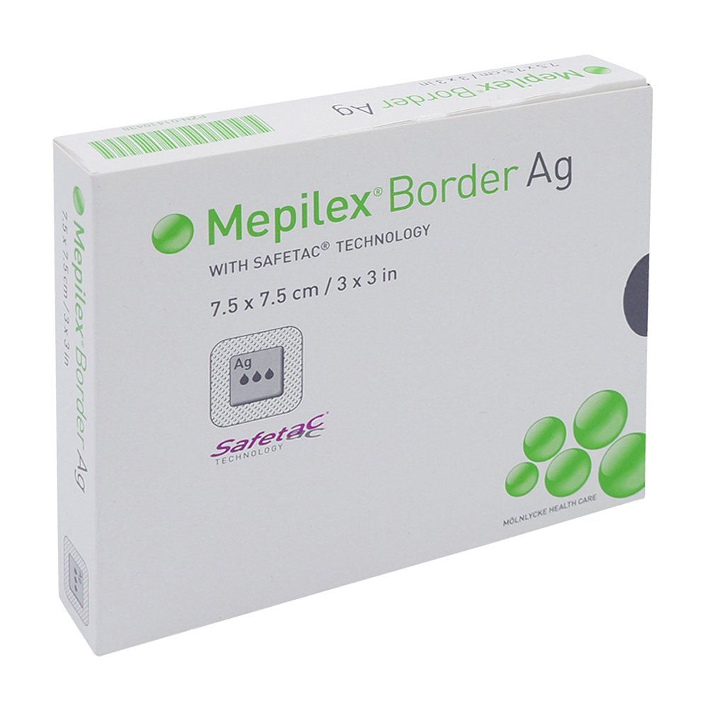 Mölnlycke Mepilex Border AG Verband 5 Stk. 7,5 x 7,5 cm