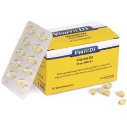 VivaVit Vitamin D3 Weichkapseln 50 mcg (2000 I.E.) 60 Stk.