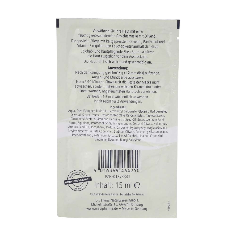 Medipharma Cosmetics Olivenöl Feuchtigkeitsmaske 15 ml