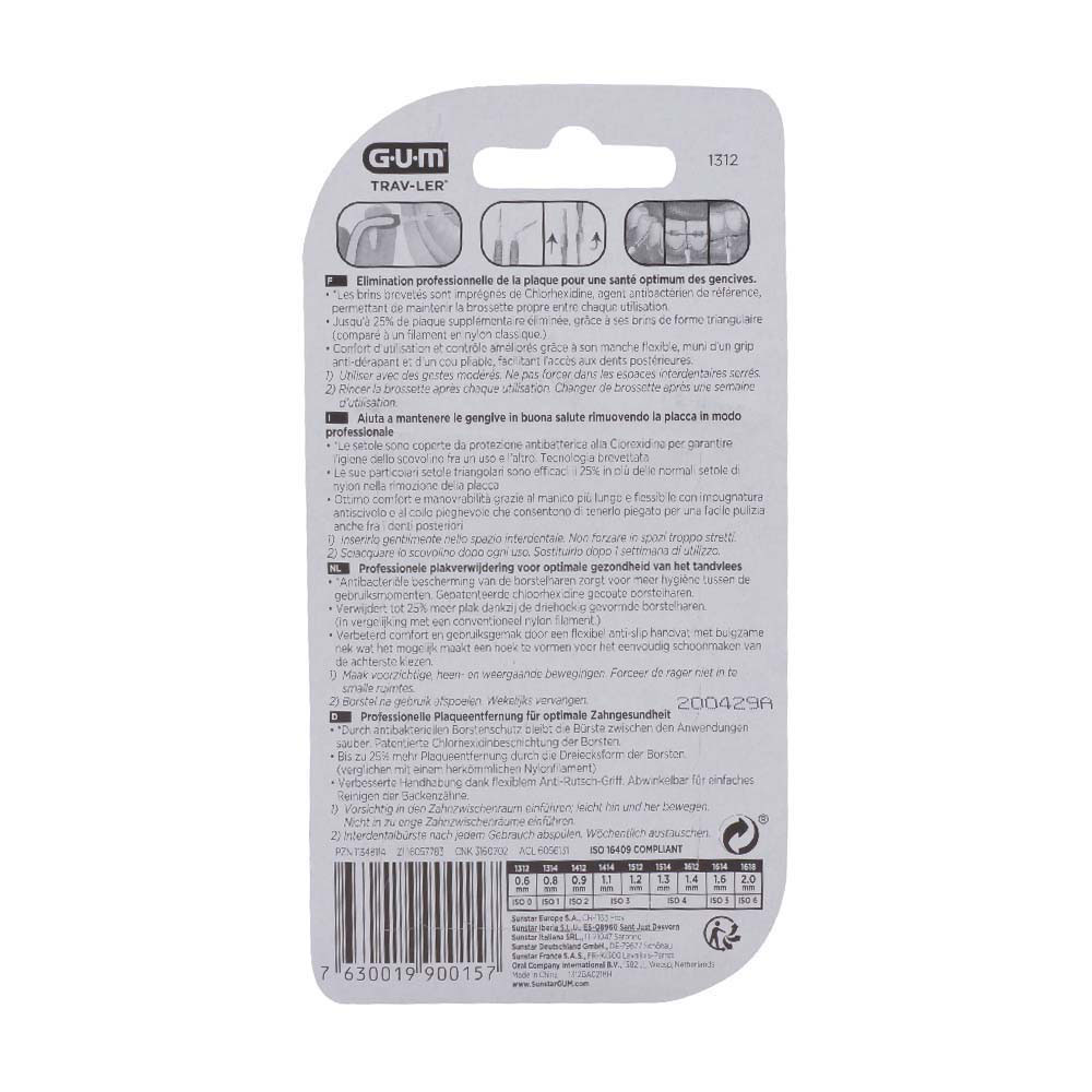 Gum TRAV-LER Inderdentalbürsten 0.6 mm 6 Stk.