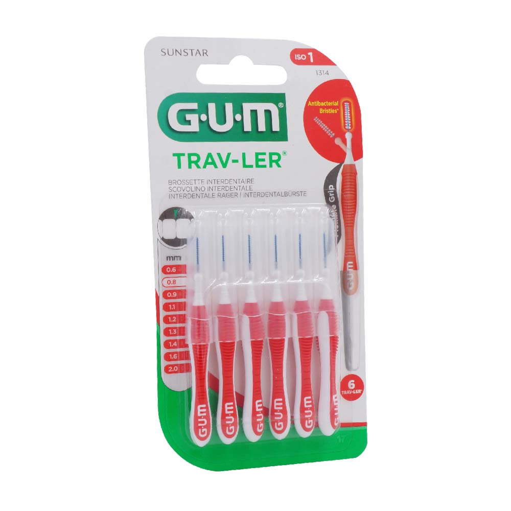 Gum TRAV-LER Inderdentalbürsten 0.8 mm 6 Stk.