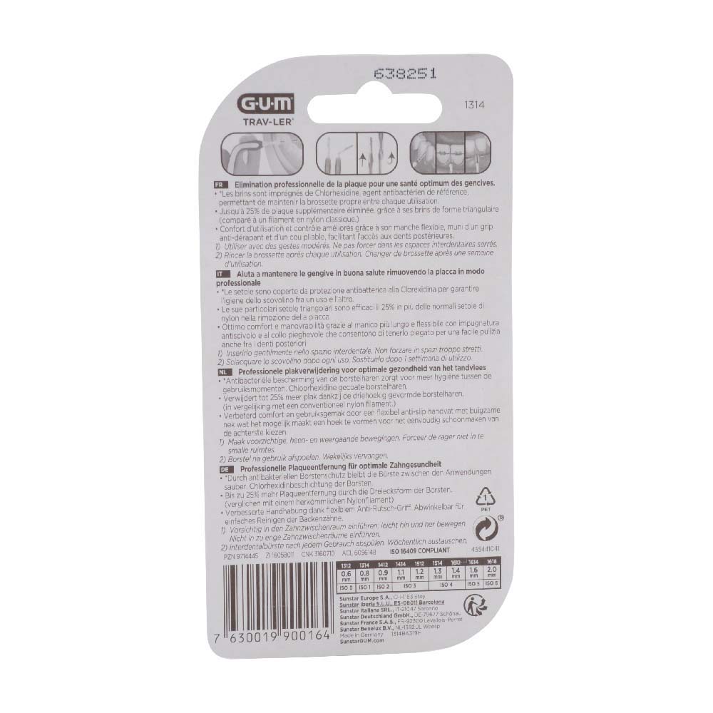 Gum TRAV-LER Inderdentalbürsten 0.8 mm 6 Stk.