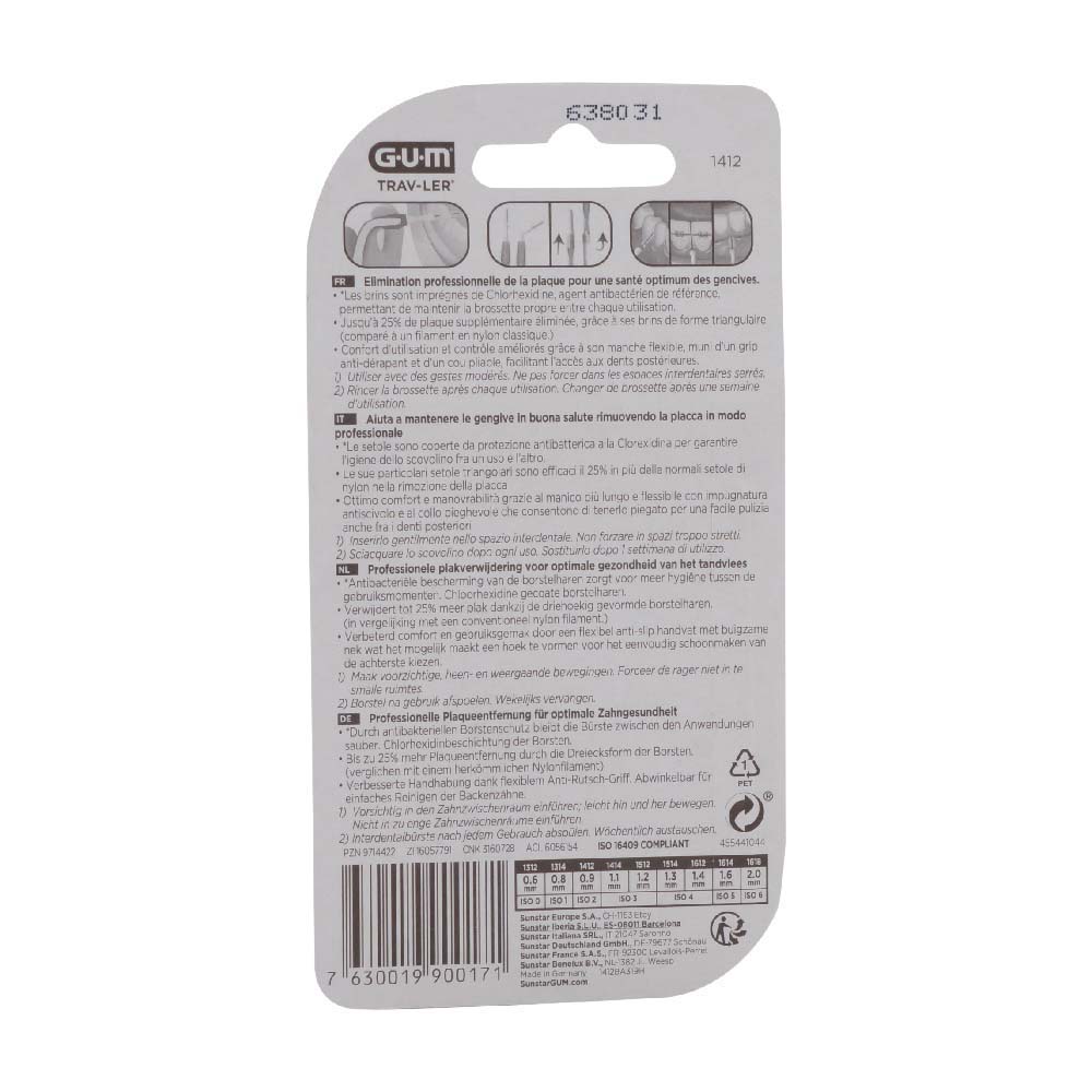 Gum TRAV-LER Inderdentalbürsten 0.9 mm 6 Stk.