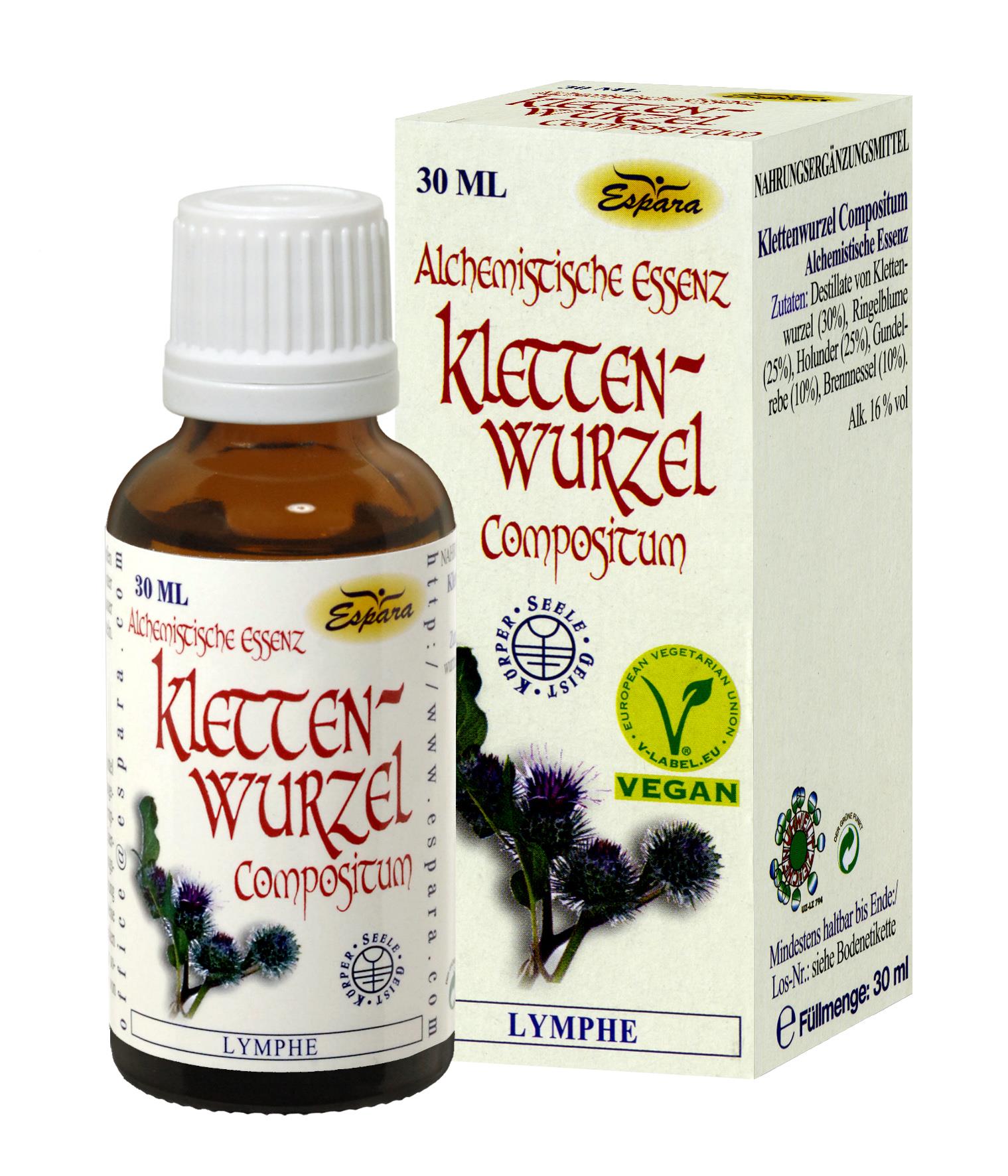 Espara Alchemitische Essen Klettenwurzel Compositum 30 ml