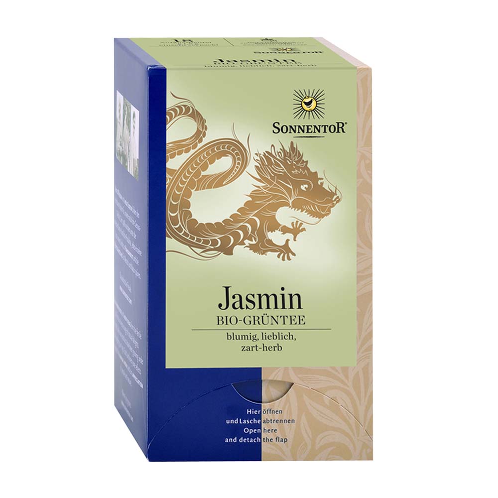 Sonnentor Grüntee Jasmin bio, Doppelkammerbeutel
