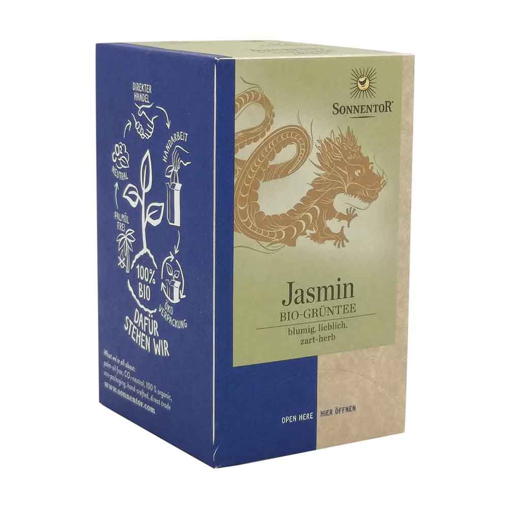 Sonnentor Grüntee Jasmin bio, Doppelkammerbeutel