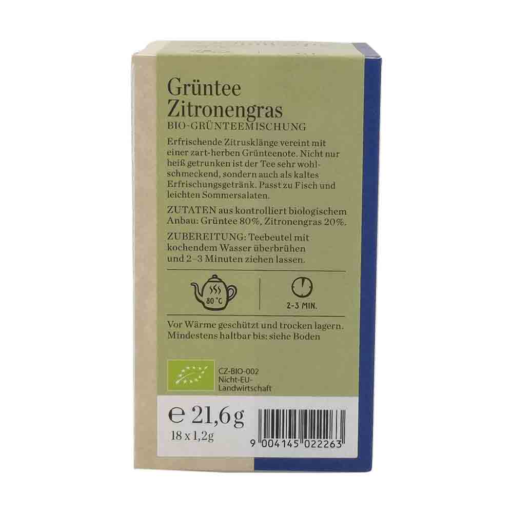 Sonnentor Grüntee Zitronengras 18 Btl. BIO