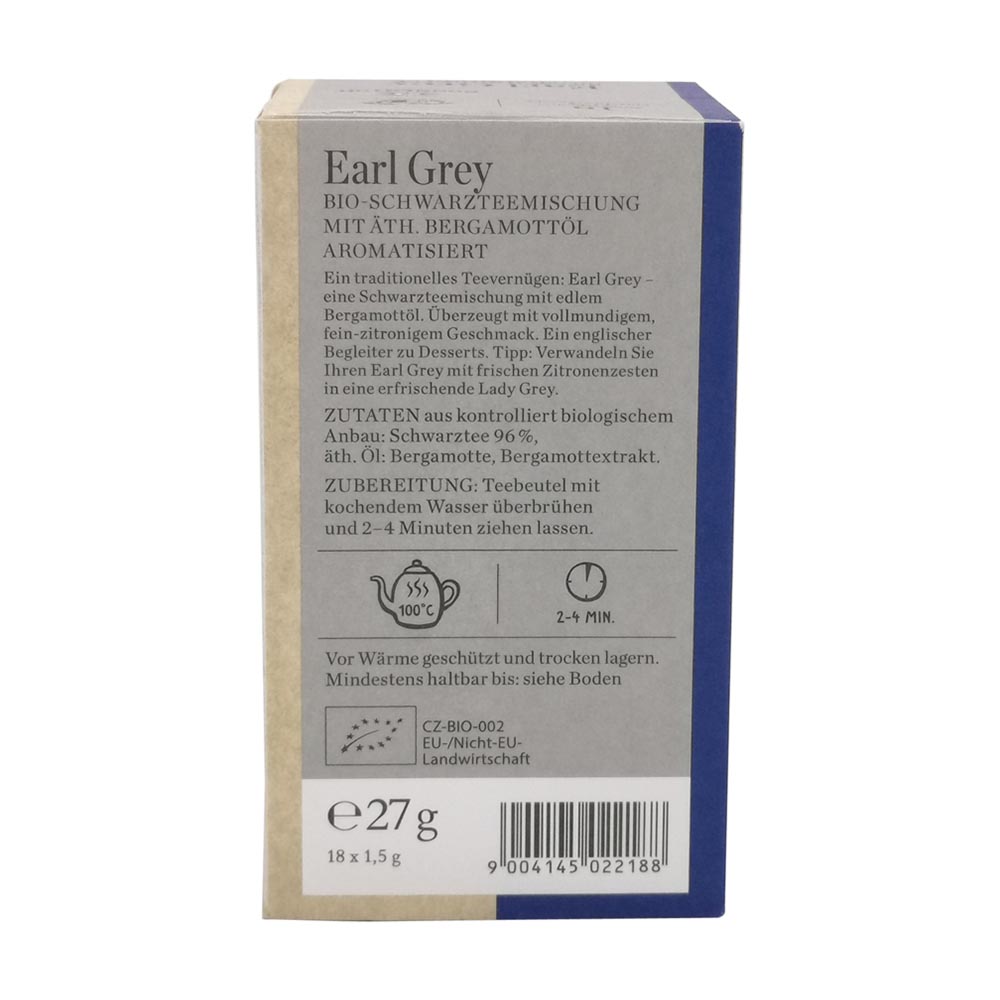 Sonnentor Earl Grey Schwarztee 18 Btl. BIO