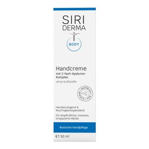 Siriderma Basische Handcreme mit 2-fach Hyaluron-Komplex ohne Duftstoffe 50 ml