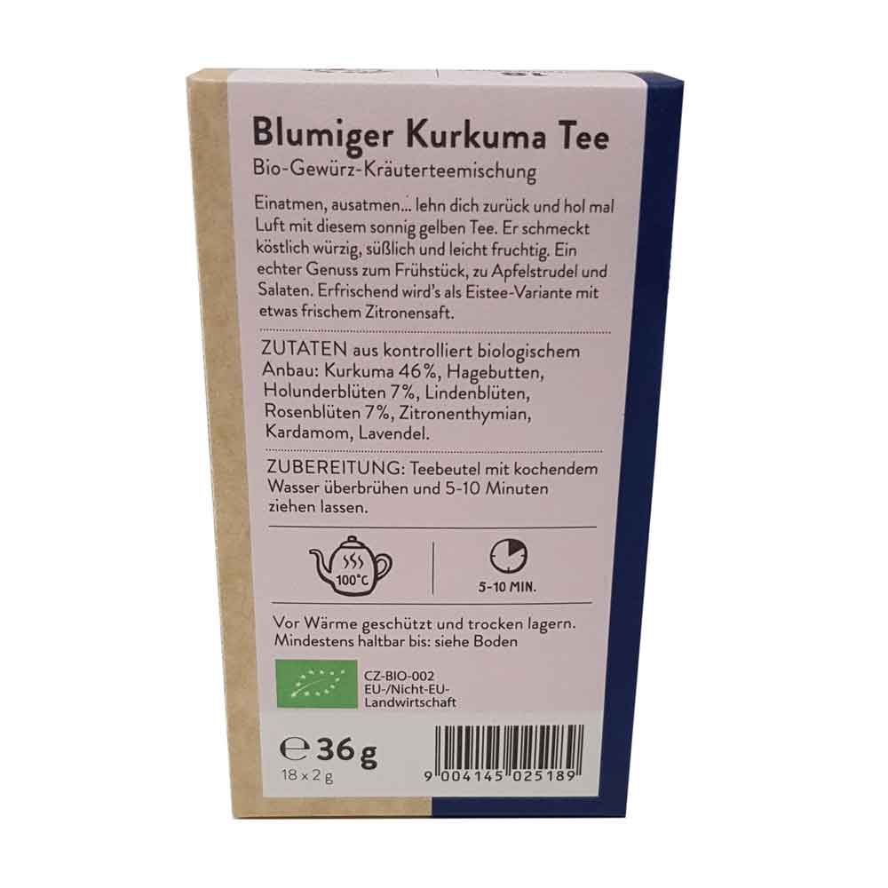Sonnentor Blumiger Kurkuma Tee 18 Btl. BIO