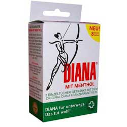 Diana Erfrischungstücher Menthol 8 Stk.