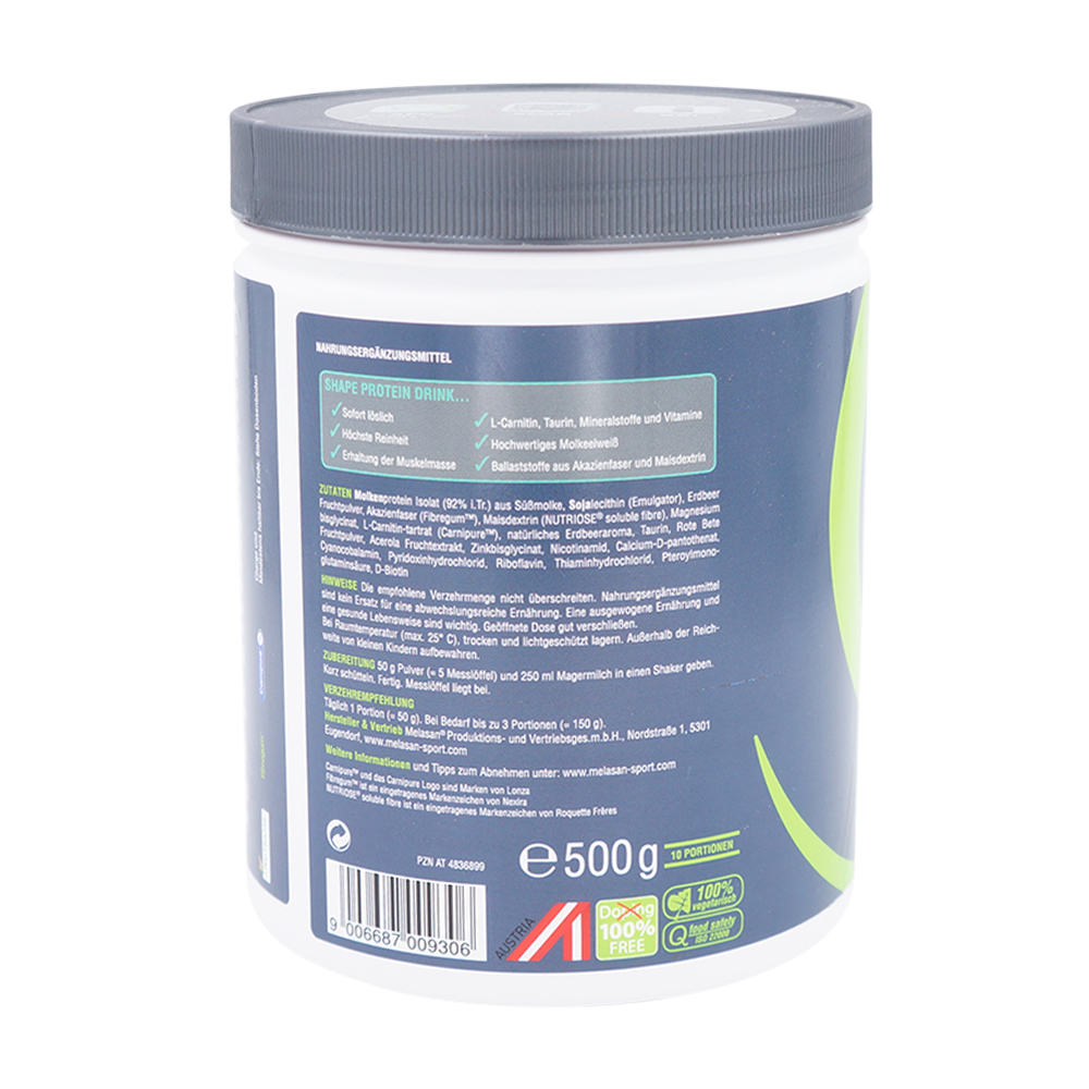 Melasan Sport Shape Protein Drink Erdbeere 500 g