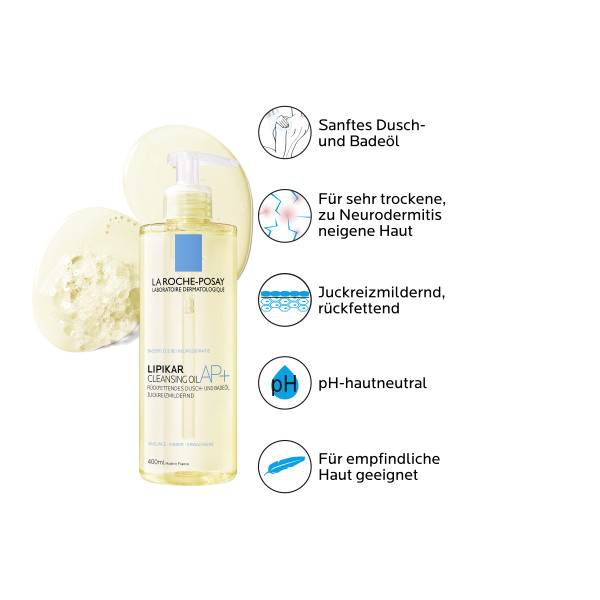 La Roche-Posay Lipikar Dusch- und Badeöl AP+ 400 ml