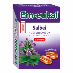 Em-Eukal Bonbons Salbei zuckerfrei Box 50 g