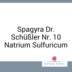 Spagyra Dr. Schüßler Nr. 10 Natrium Sulfuricum Spagyra D 6 Globuli 20 ml