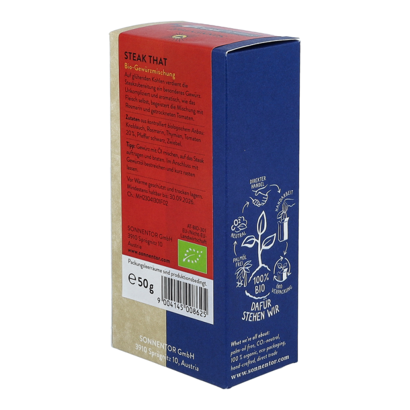 Sonnentor Steak That Grillgewürz Packung 50 g BIO