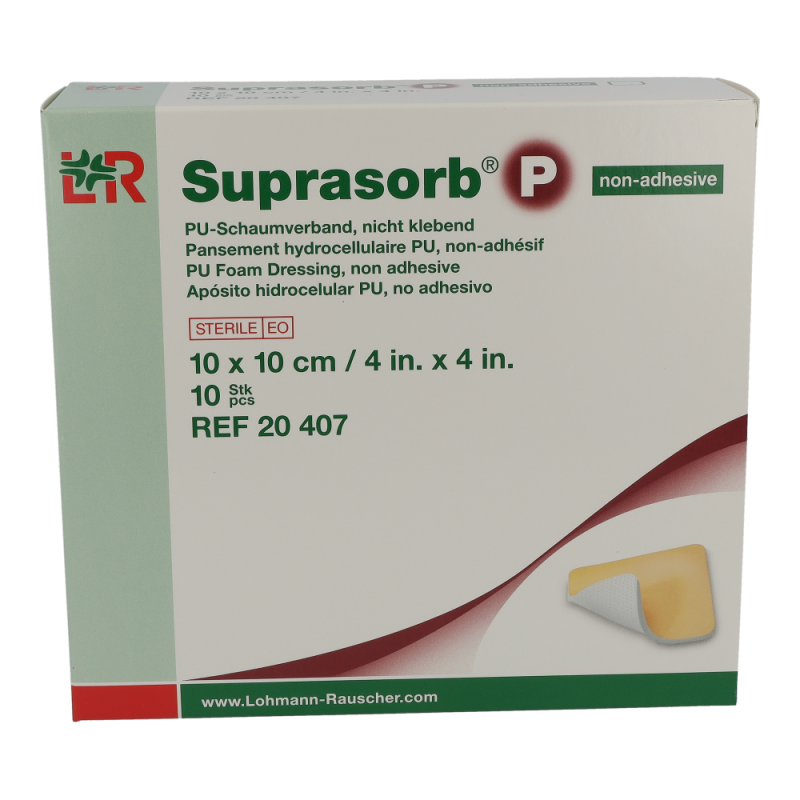 Suprasorb P PU-Schaumverband nicht klebend 10 Stk. 10 x 10 cm