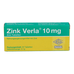 Verla Zink Tabletten 10 mg 20 Stk.