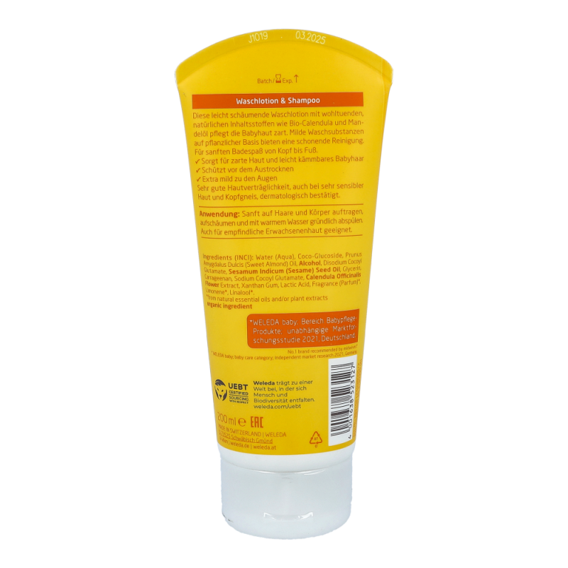 Weleda Calendula Waschlotion & Shampoo 200 ml