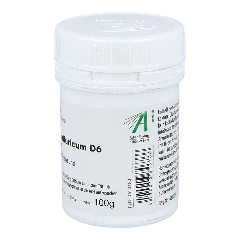 Schüßler Nr. 12 Calcium sulfuricum D6 Kautabletten 100 g