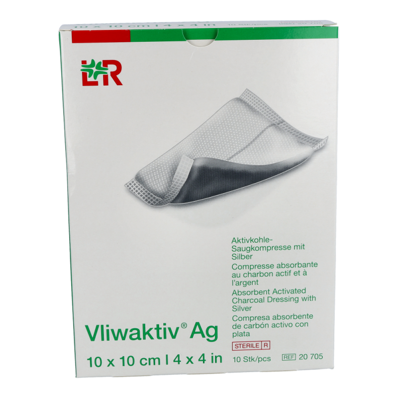 Vliwaktiv AG S-Kompresse+SIL 10 Stk. 10 x 10 cm