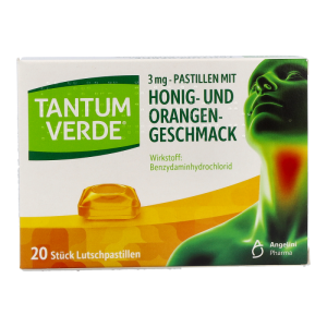 Tantum Verde 3 mg – Pastillen mit Honig- und Orangengeschmack