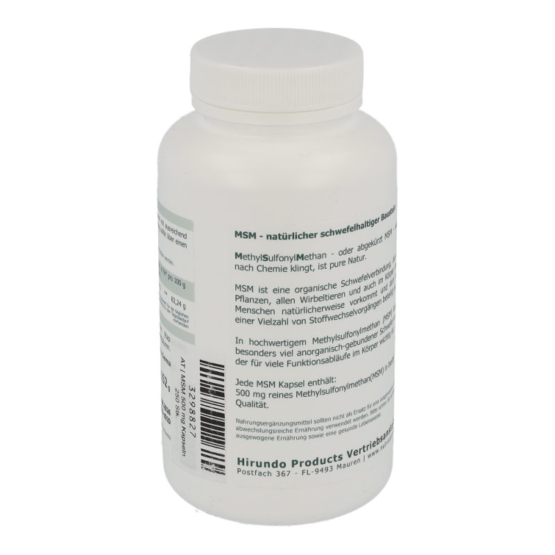 The Nutri Store MSM 500 mg Kapseln 250 Stk.