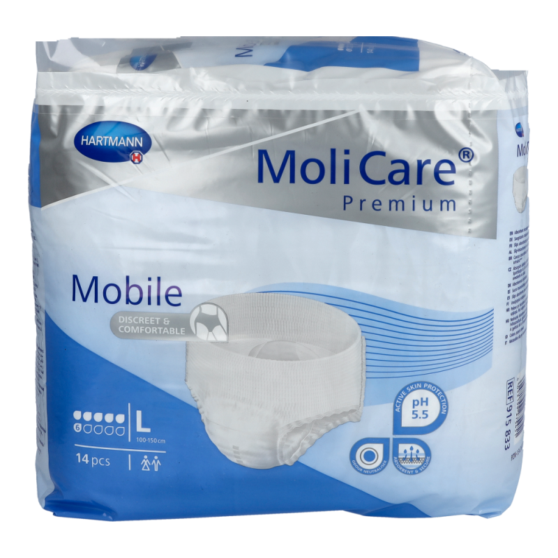 Inkontinenz Hartmann Molicare Mobile Light 14 Stk. Large 100-150