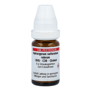 Hydrargyrum Sulfuratum Rubrum DHU 8 g C 30 Globuli