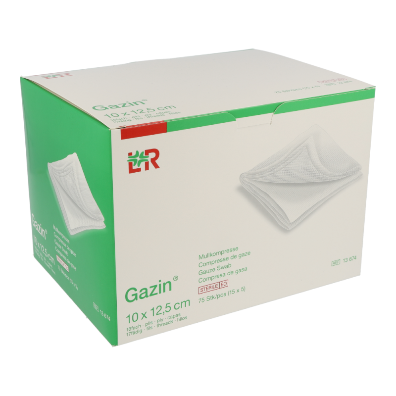 Mullkompresse Gazin steril 16-fach 75 Stk. 15 x 5 12,5 cm