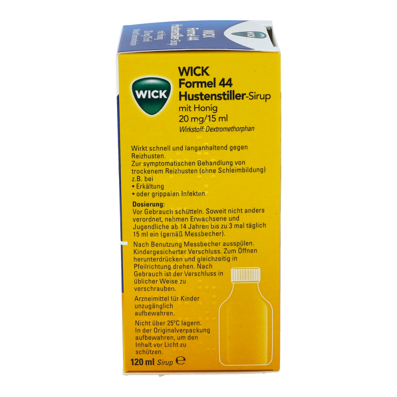 WICK Formel 44 Hustenstiller-Sirup mit Honig 20 mg/15 ml 120 ml