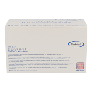 MaiMed Schlitzkompressen 5×5 cm 12fach steril 100 Stk.
