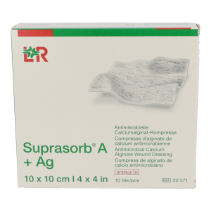 Suprasorb A+AG Alginatverband 10 Stk. 10 x 10 cm